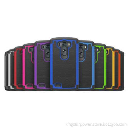 Durable PC Silicone Phone Case for LG G3, Football Veins